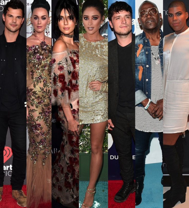 Taylor Lautner, Katy Perry, Kendall Jenner, Shay Mitchell, Josh Hutcherson, Randy Jackson and EJ Johnson 
