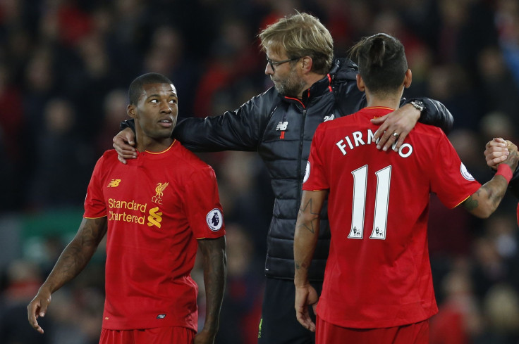 Jurgen Klopp, Roberto Firmino, Georginio Wijnaldum