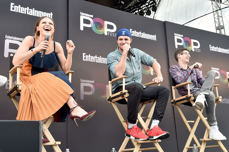 Melissa Benoist, Stephen Amell and Grant Gustin