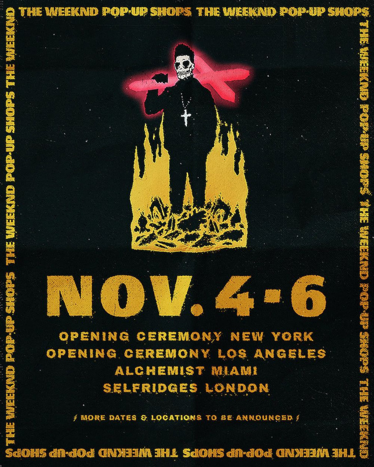 The Weeknd pop up shop