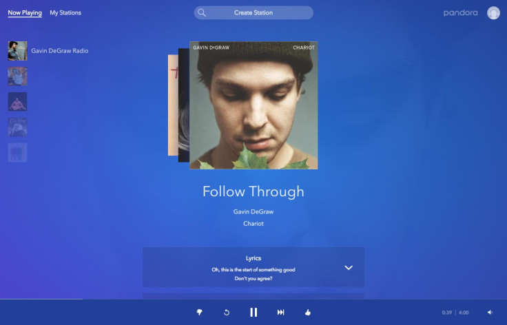 pandora for web redesign