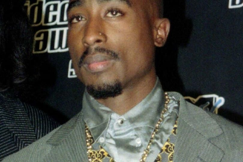 Closeup face portrait of a Tupac Shakur