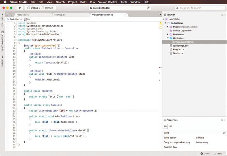 VisualStudioMacOS