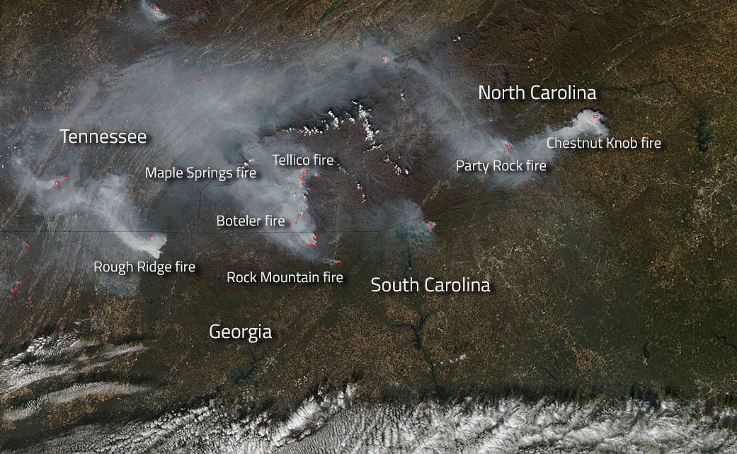 Gatlinburg Fire Map Smoky Mountain Timeline, Death Toll From Wildfire