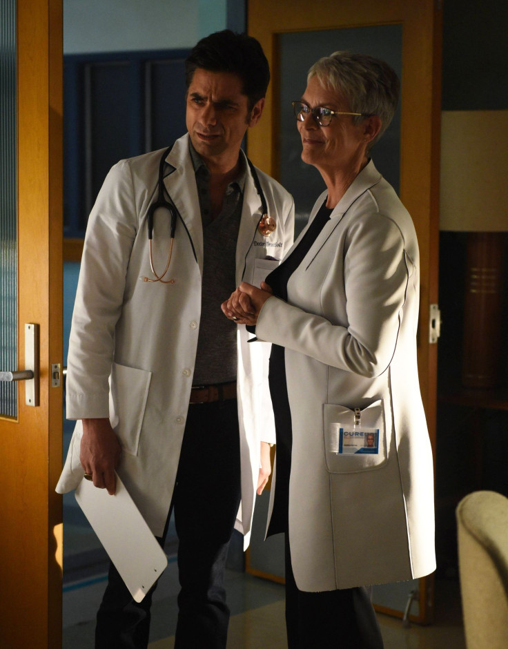 John Stamos as Dr. Brock Holt, Jamie Lee Curtis as Dean Cathy Munsch