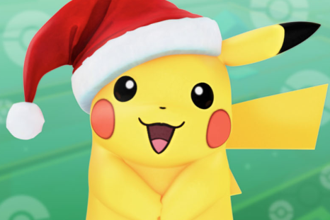 pikachu rocks santa hat