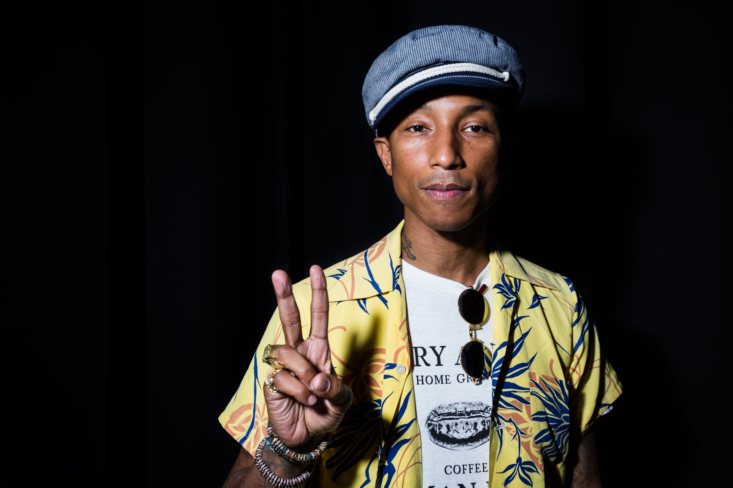 Black Coffee shows love to Pharrell Williams at his Louis Vuitton