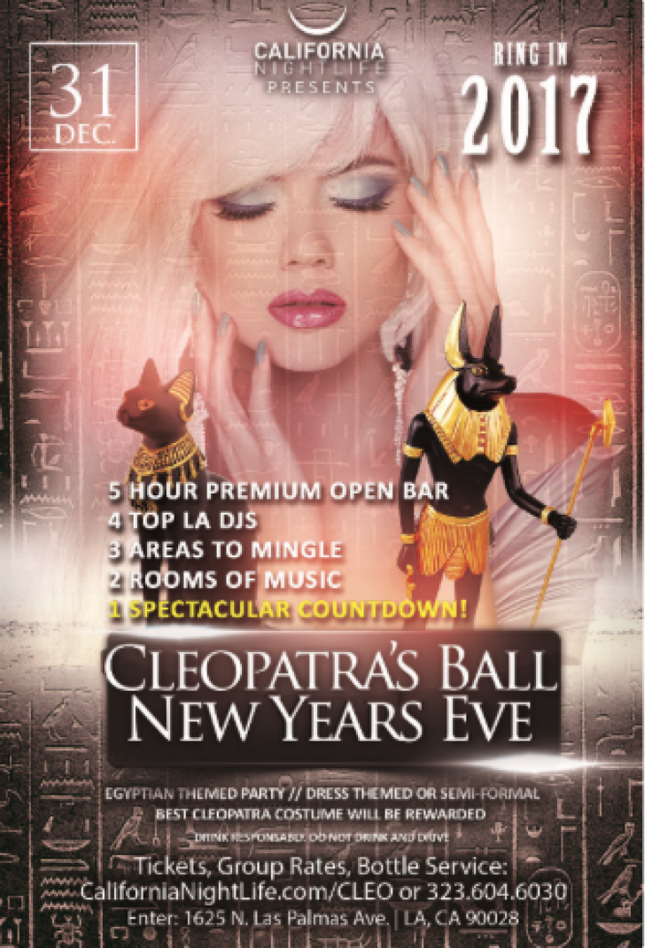 Cleopatra's 8th Annual NYE Ball