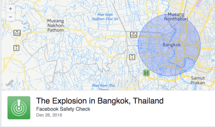 Facebook Safety Check for Thailand 'explosion' mistakenly triggered. 