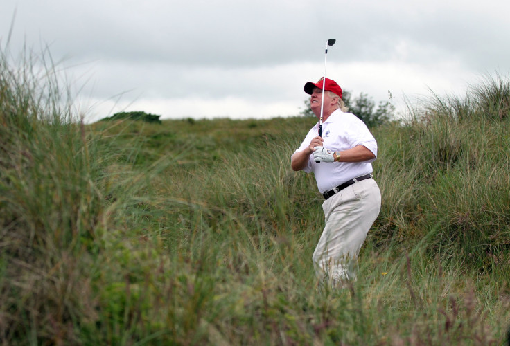 Donald Trump playing golf