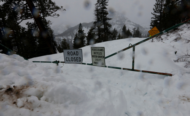 Heavy snowfall expected in areas of California surrounding Sierra Nevada.