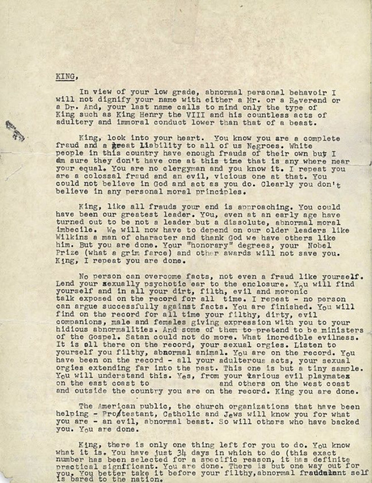 King-FBI Suicide Letter
