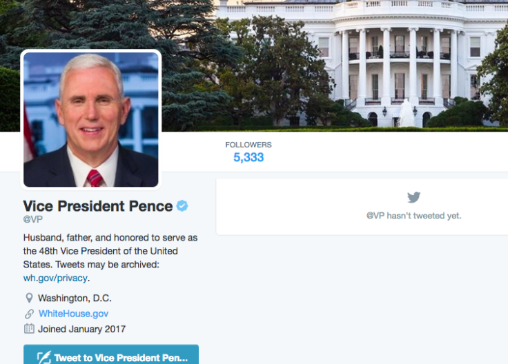 Mike Pence gets @VP Twitter handle. 