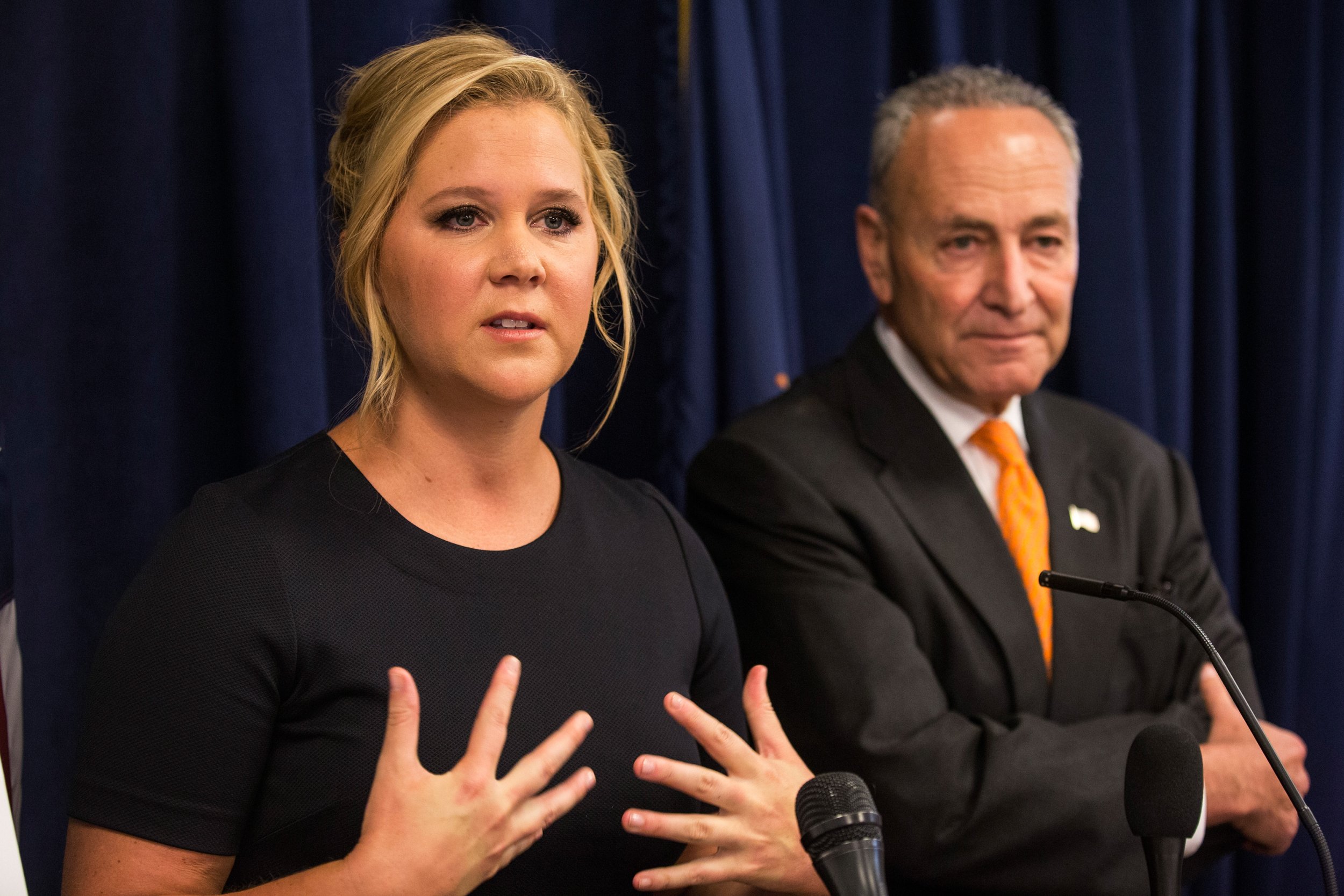 Amy Schumer Defends Cousin Senator Chuck Schumer After President Donald ...