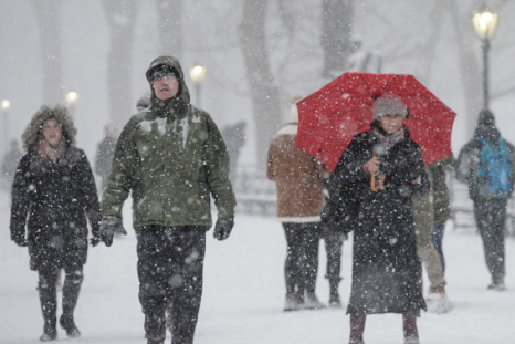 A winter storm warning was issued for parts of the north east.
