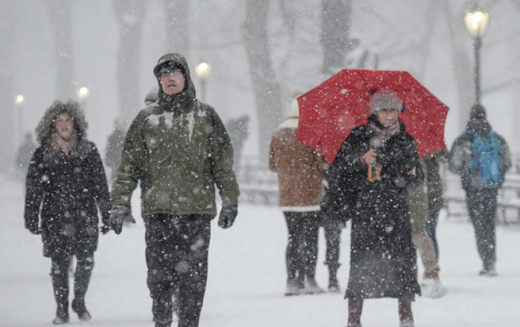 A winter storm warning was issued for parts of the north east.