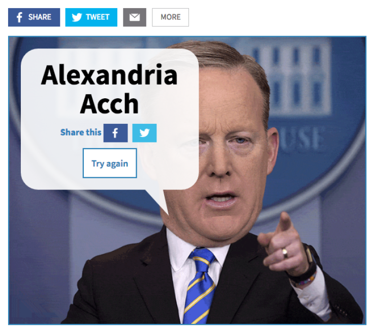 Sean Spicer name generator result. 