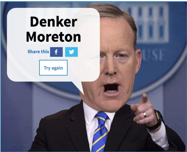 Sean Spicer name generator result. 