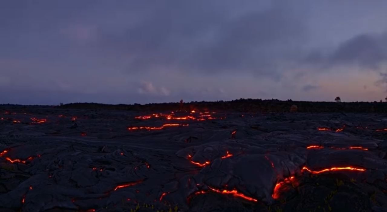 Erupting Volcano Kīlauea, In Hawaii Volcanoes National Park, Sends Out 