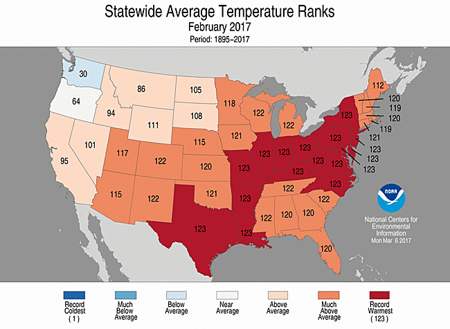 States highest temp record 