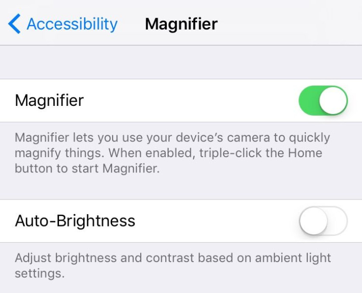 magnify feature iphone