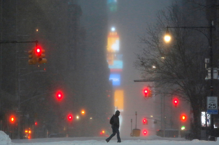 Times Square In The Snow