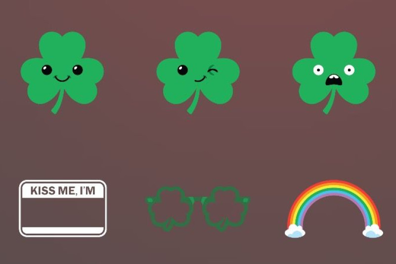 Instagram st.patty's stickers
