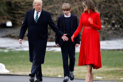 Barron Trump with parents