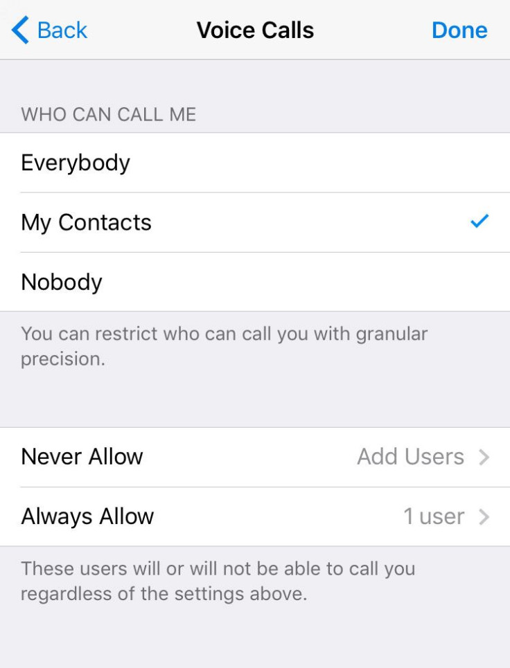 voice call block telegram
