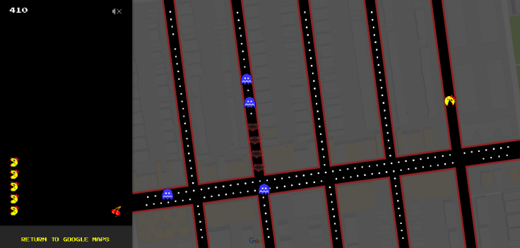 Ms. Pac-Man on Google Maps