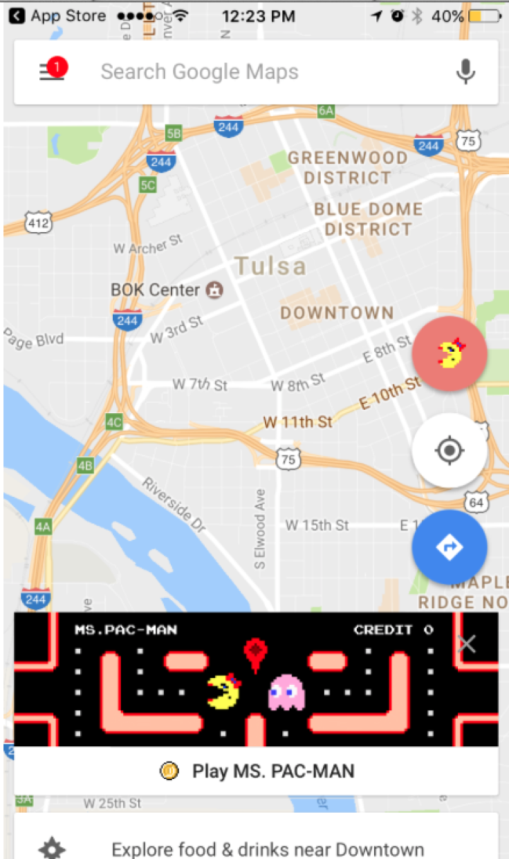 google maps pac man