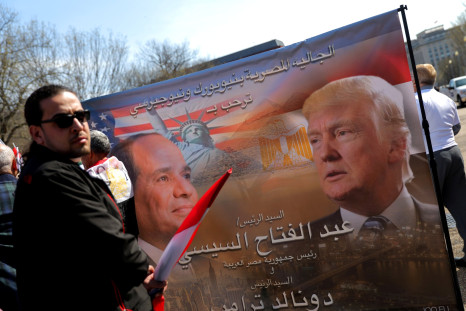 Trump and Fattah al-Sisi 