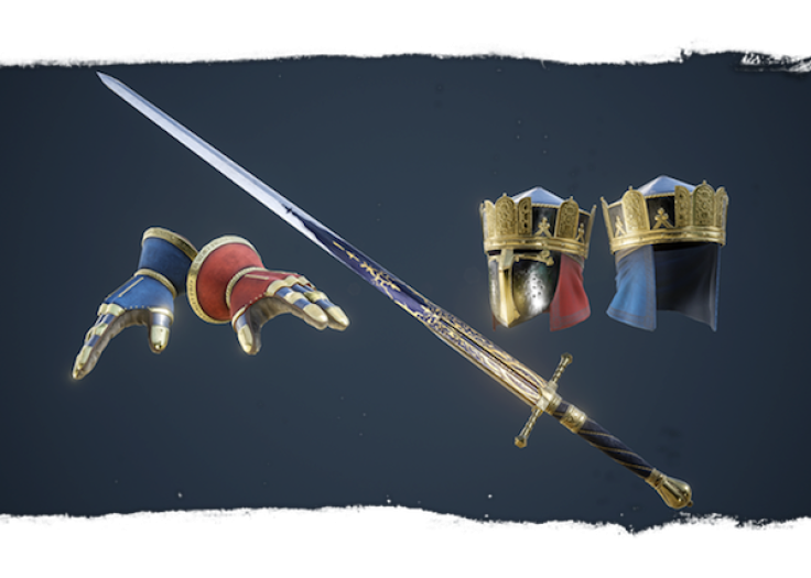 sword, gloves and helmets