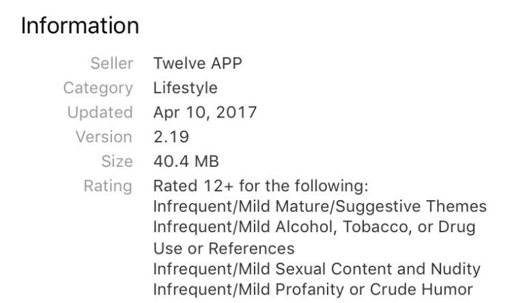 yellow app info