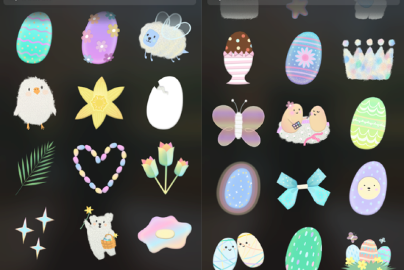 Snapchat Easter stickers