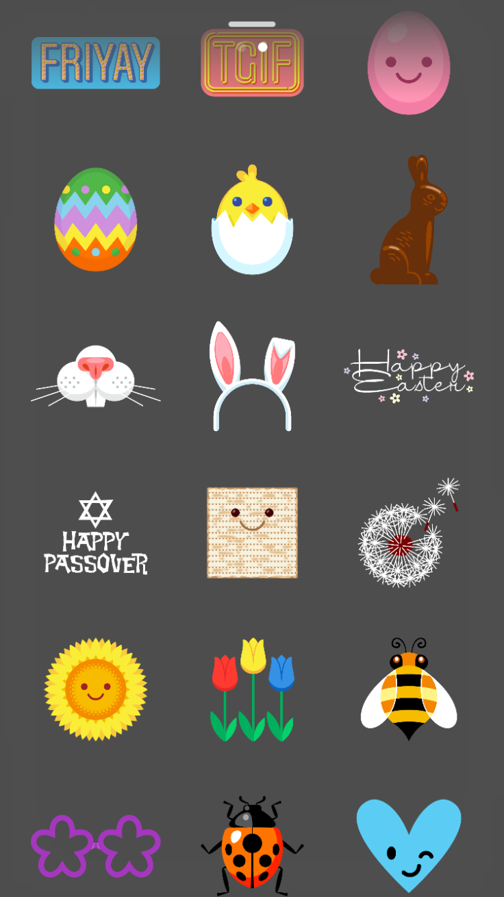 Instagram Easter stickers