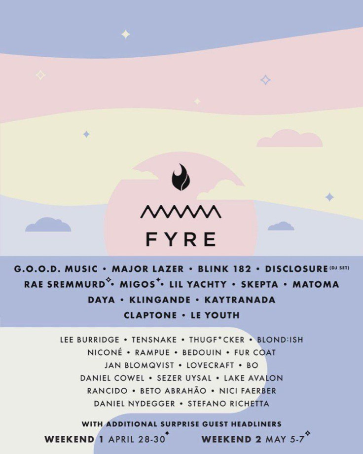Fyre Festival Lineup