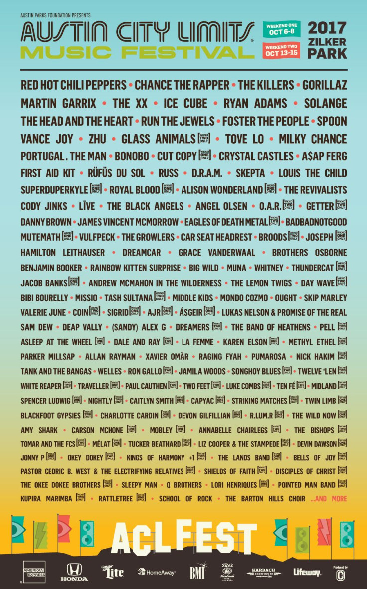 Austin City Limits 2017 Lineup