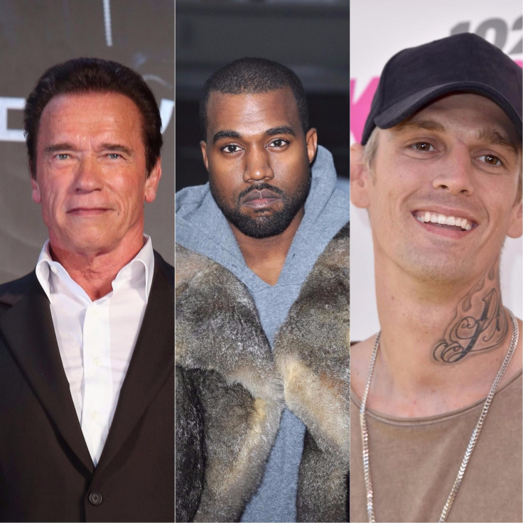 Arnold Schwarzenegger, Kanye West and Aaron Carter