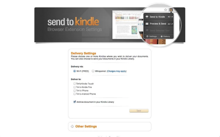 send to kindle