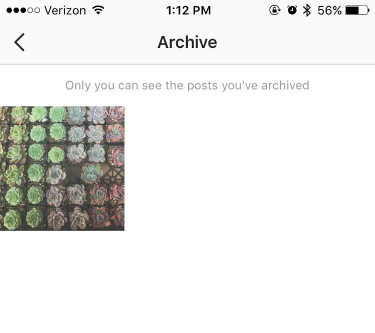 instagram archived photos