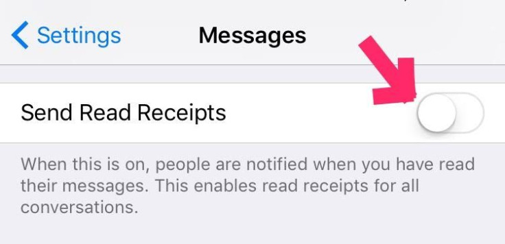 read receipts off