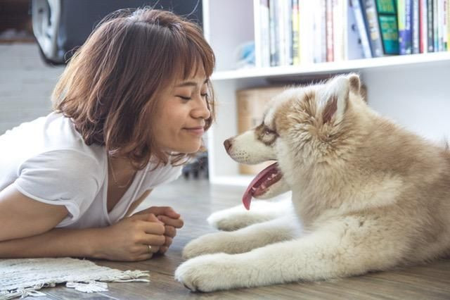 woman-dog