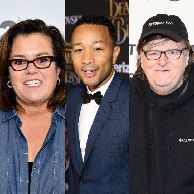 Rosie O'Donnell, John Legend and Michael Moore