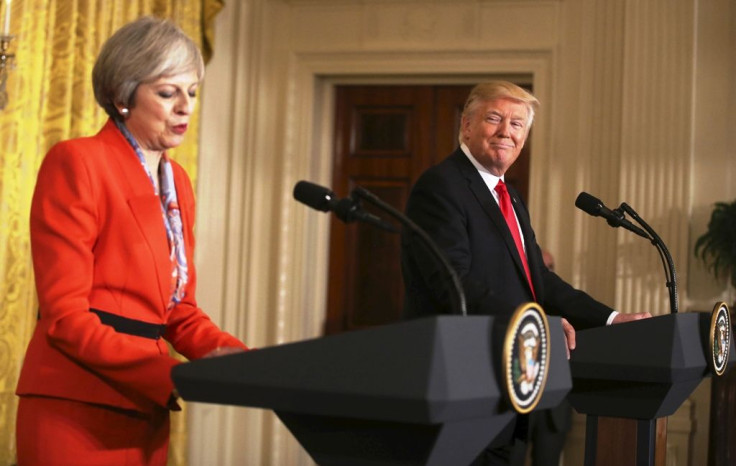 Theresa May and Donald Trump