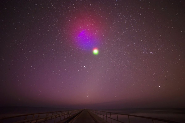 nasa colored clouds launch