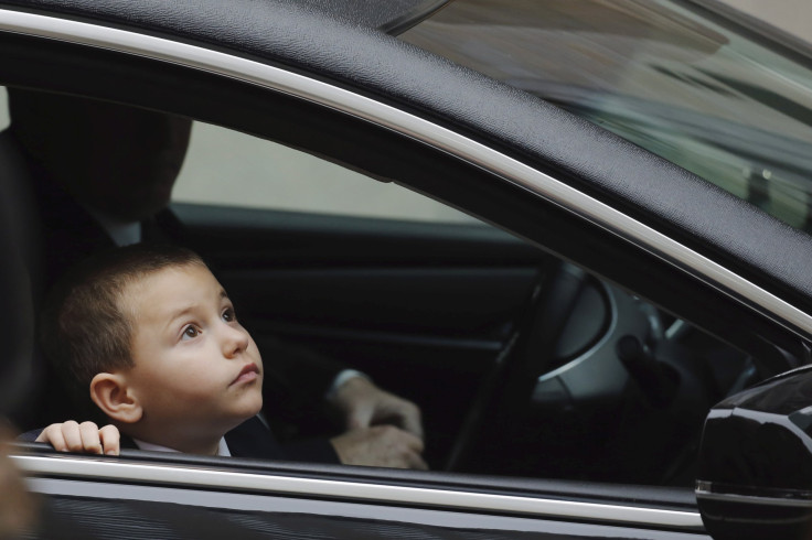 boy in a car