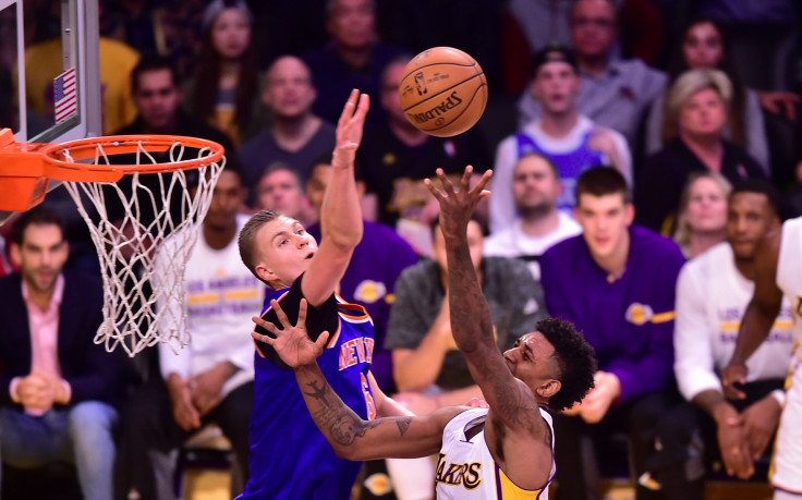 Kristaps Porzingis Knicks Lakers
