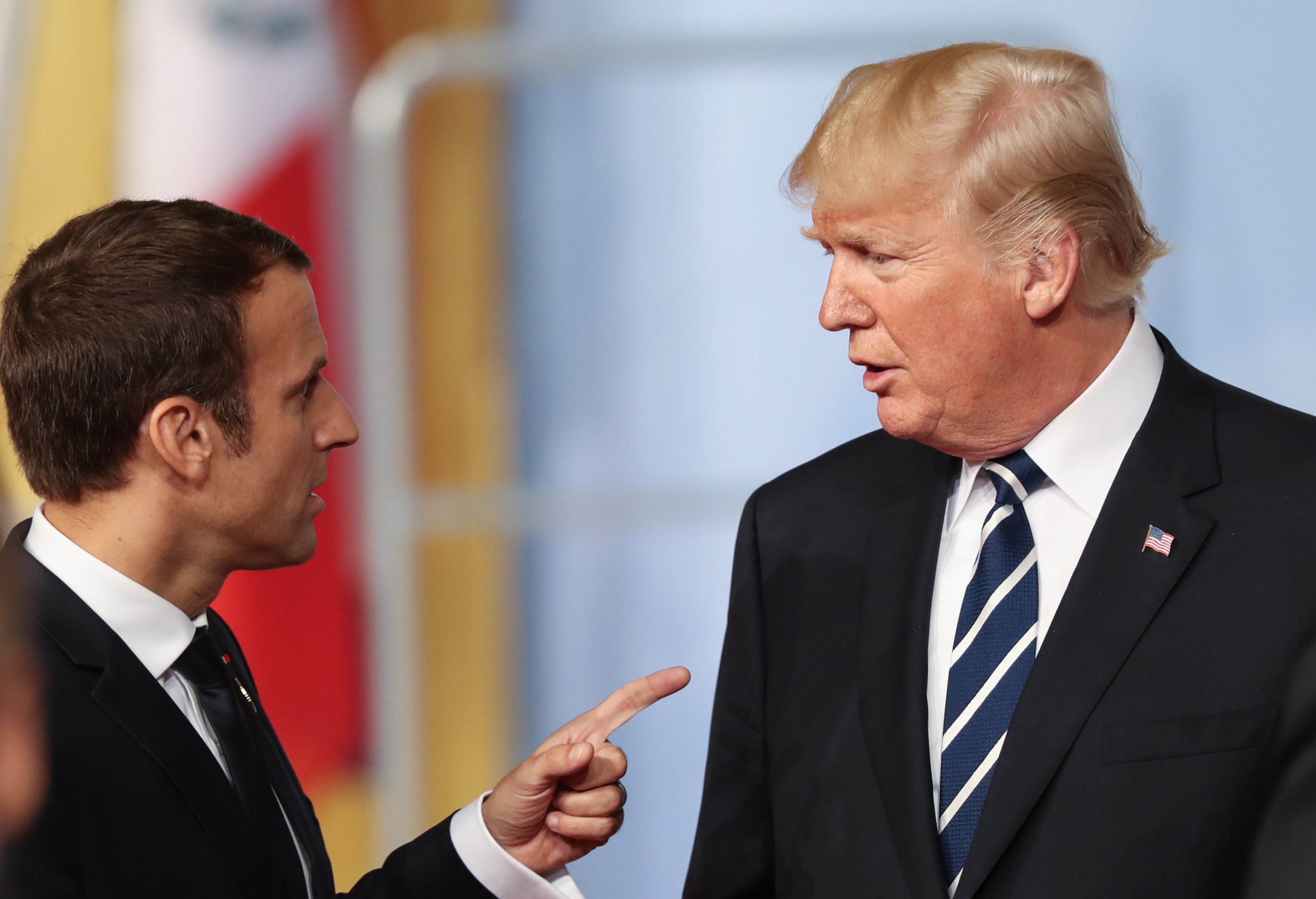 Trump And Macron's Handshake Lasts 30 Seconds During Bizarre Farewell ...