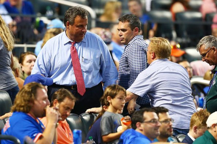 Chris Christie at the Mets game